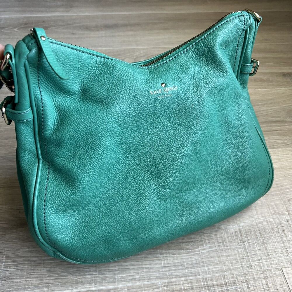 Kate Spade Cobble Hill Finley Shoulder Bag Handbag Pebble Leather Teal